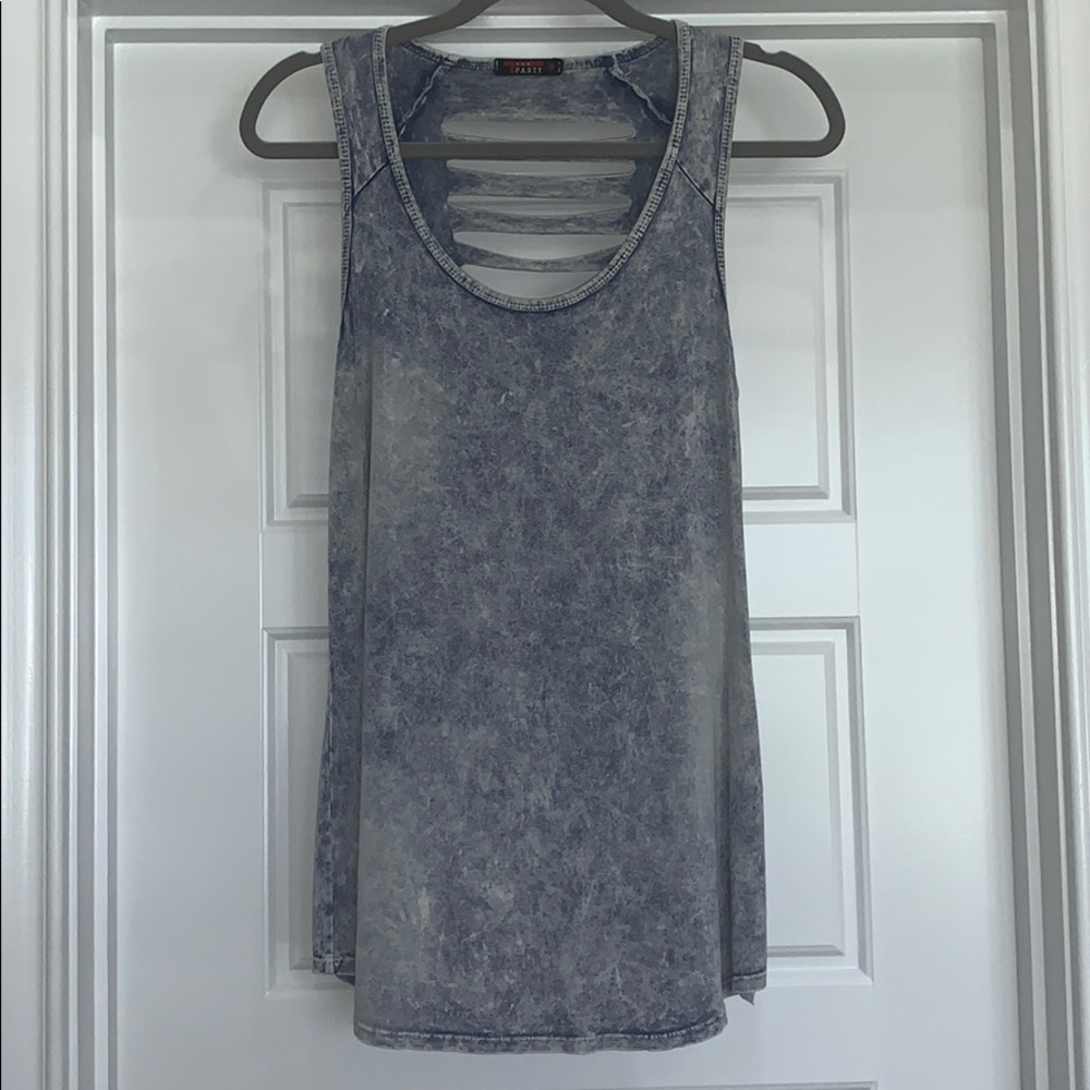 Distressed Washed Blue Tanktop
